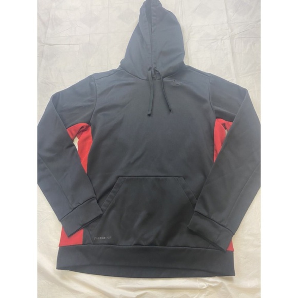 Nike Hoodie Mens‎ Therma-Fit Black Pullover Swoosh Size Small